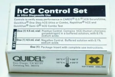 00272 Urine hCG Control Set QuickVue One-Step Pregnancy (hCG) Testing Positive / Negative 2 X 4.5 mL