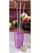 1133 Performance Health Reusable Drinking Straws, Flexible, 3/16" Hole, 18" L, Pkg of 10