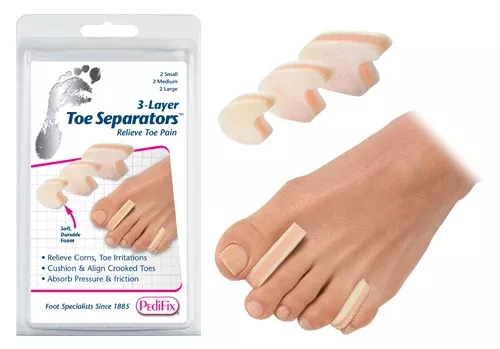 3-Layer Toe Separators Pk/6 2-Sm2-Md2-Lg