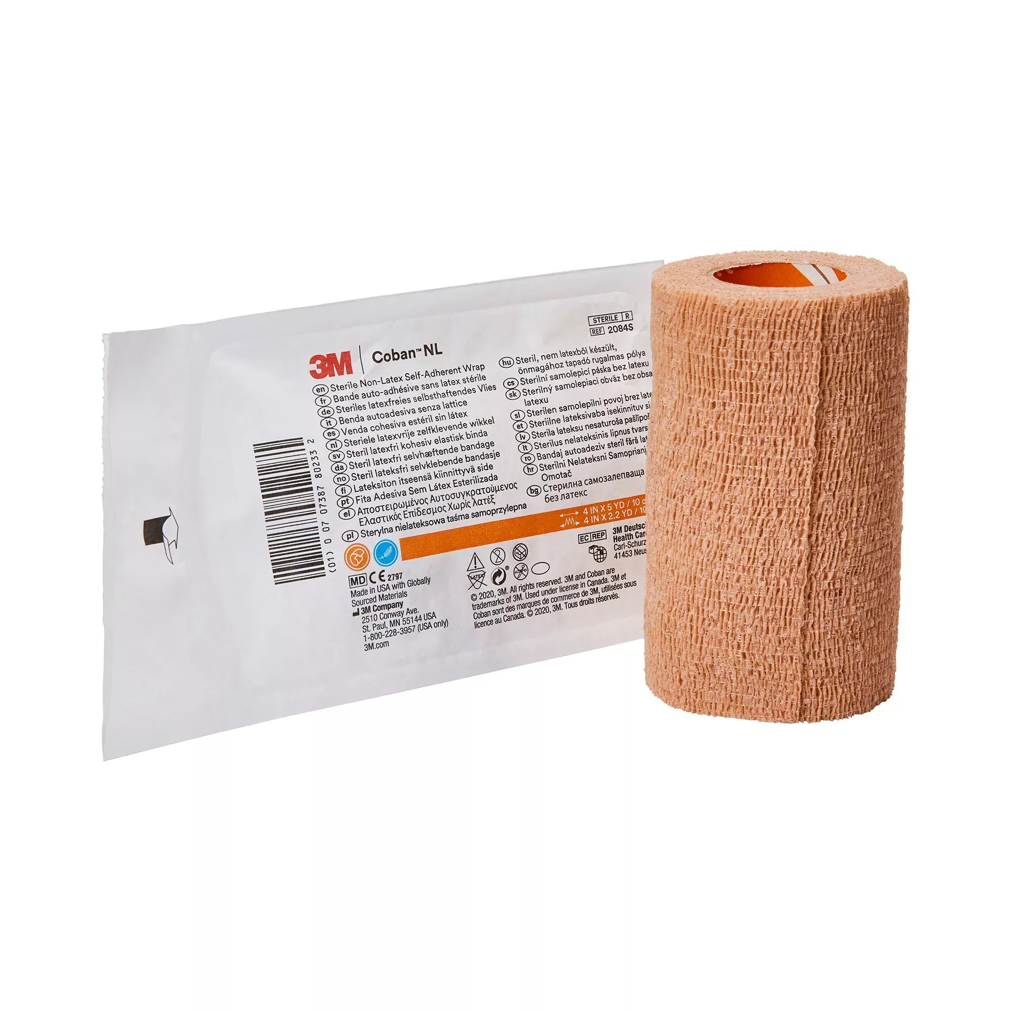 3M™ Coban™ LF Self-adherent Closure Cohesive Bandage, 4 Inch x 5 Yard, 1 Each