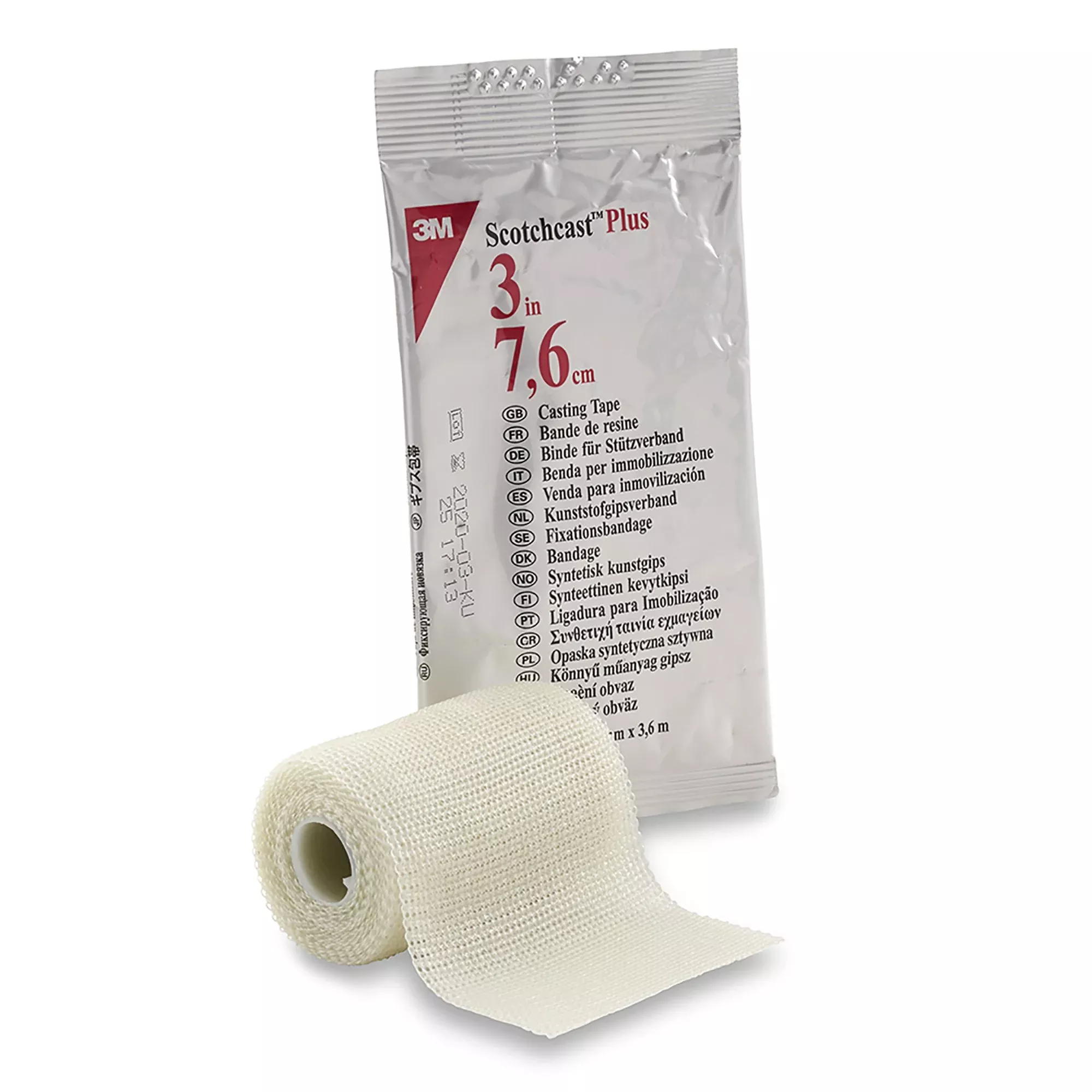3M™ Scotchcast™ Plus White Cast Tape, 3 Inch x 4 Yard, 1 Box of 10