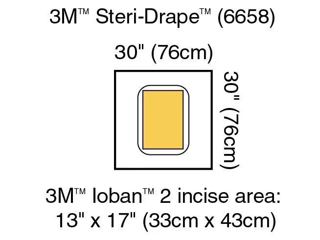3M™ Steri-Drape™ Sterile Large Pouch Surgical Drape, 30 x 30 Inch, 1 Case of 20