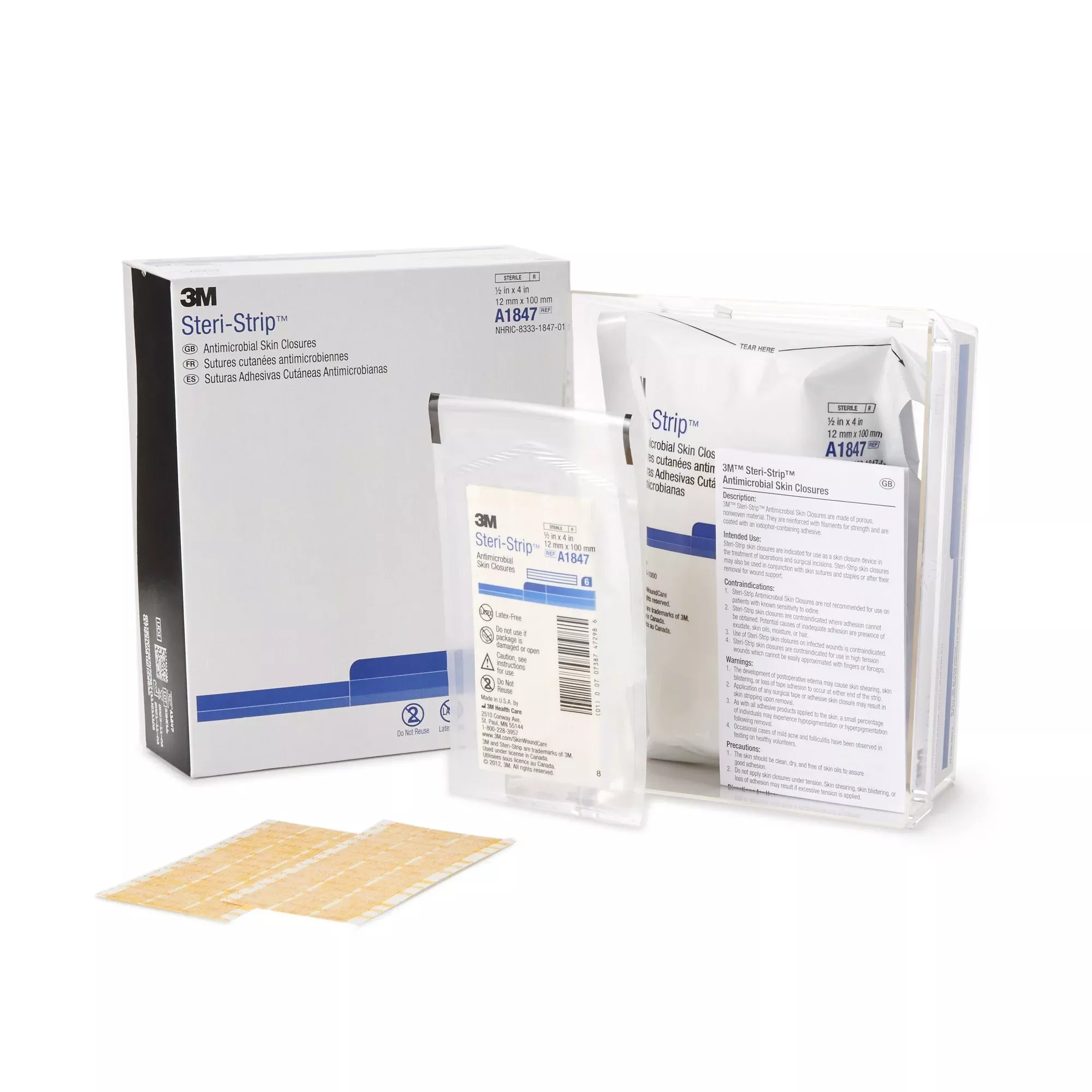 3M™ Steri-Strip™ Antimicrobial Skin Closure Strip, 1 Each