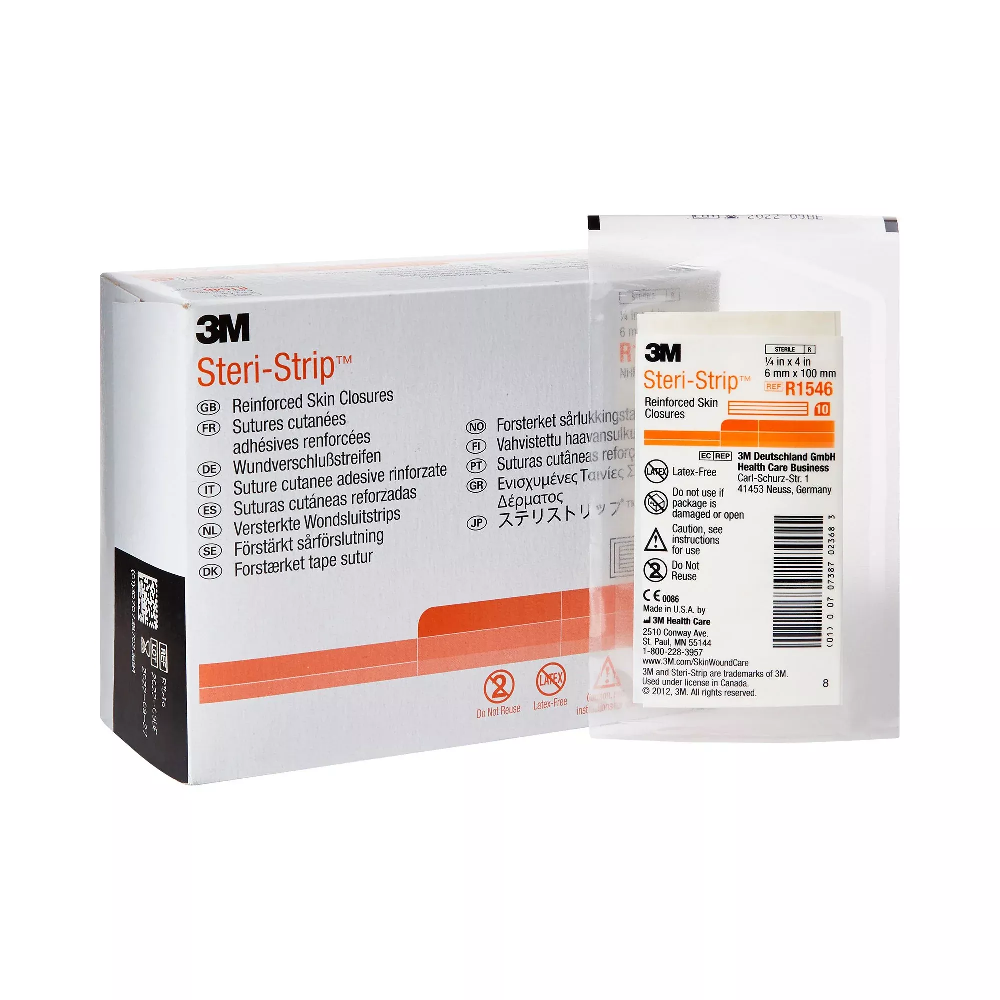 3M™ Steri-Strip™ Skin Closure Strip, 1/4 X 4 Inch, 1 Box of 50