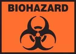 Accuform Signs Biohazard Pre-Printed Label, 3-1/2 x 5 Inch, 1 Each