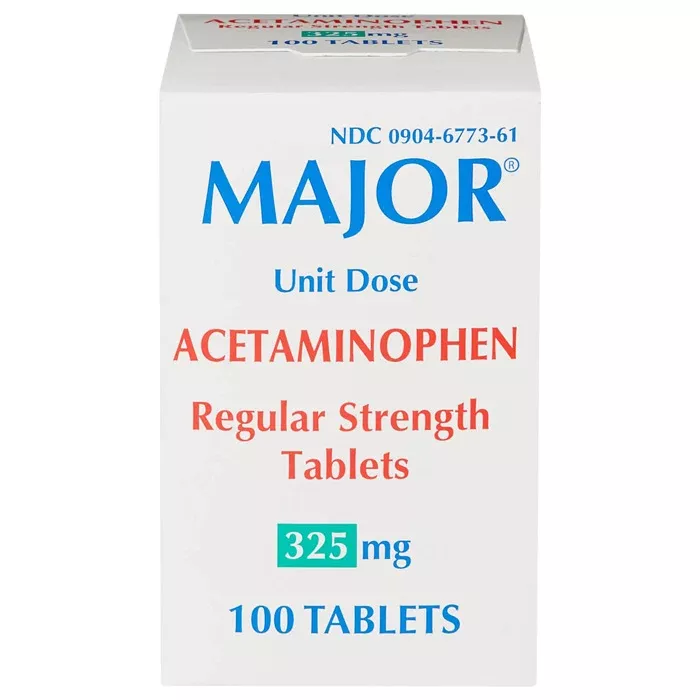 Acetaminophen 325 mg Unit Dose Tablets Regular Strength 100 Per Box
