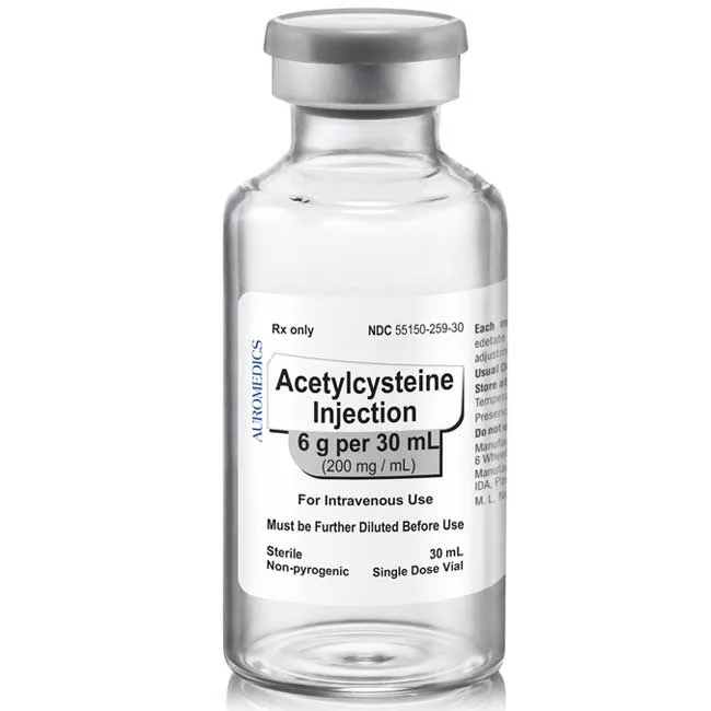 Acetylcysteine for Injection 6 g/30 mL Single-Dose Vial 30 mL x 4/Pack by Eugia (RX)