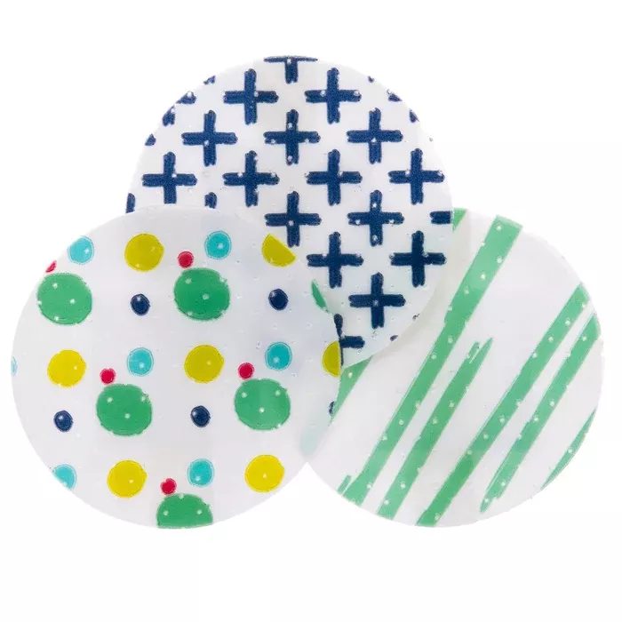 Adhesive Spot Bandages 1 inch Round (Assorted Prints), Sterile 100/Box