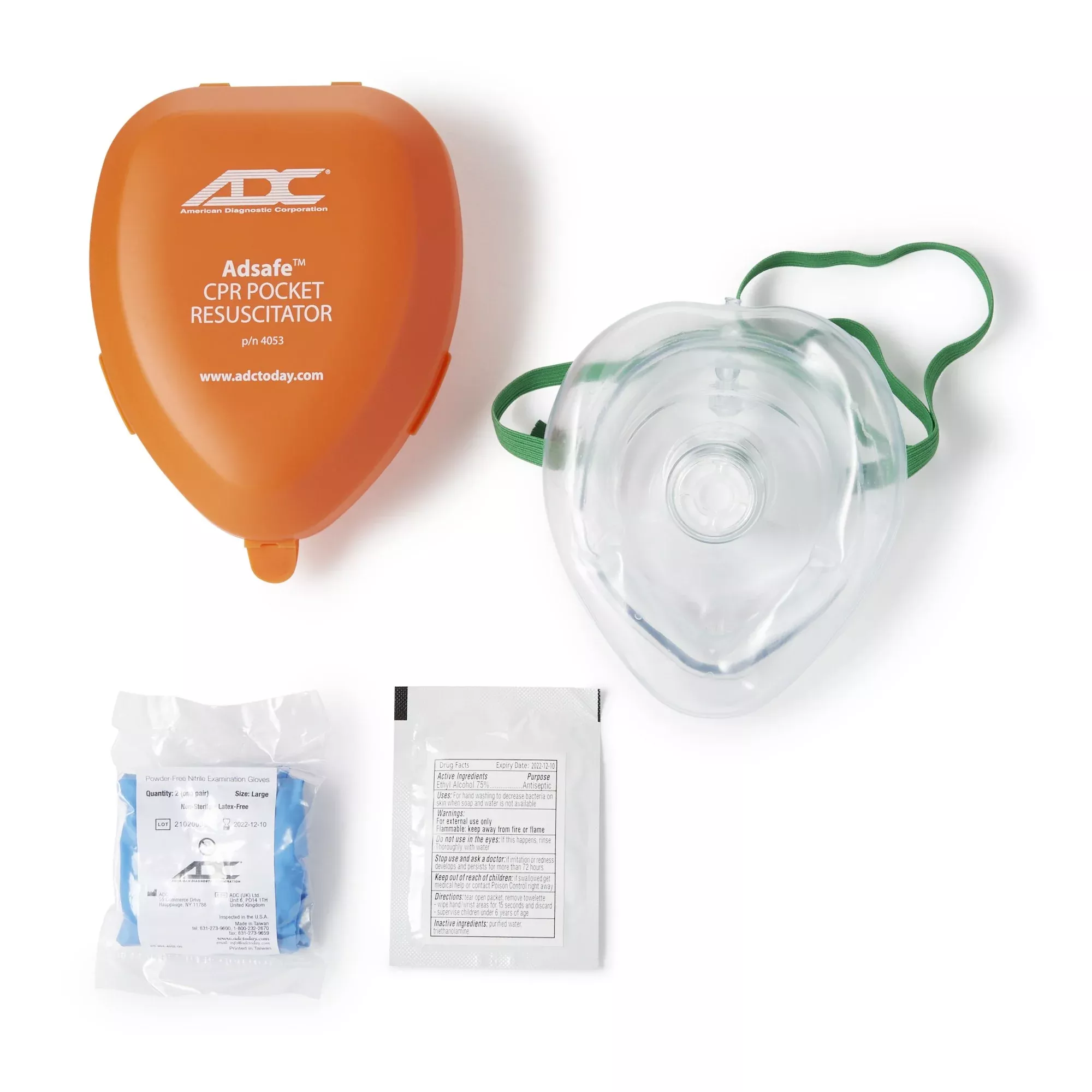 Adsafe™ CPR Pocket Resuscitation Mask, 1 Each