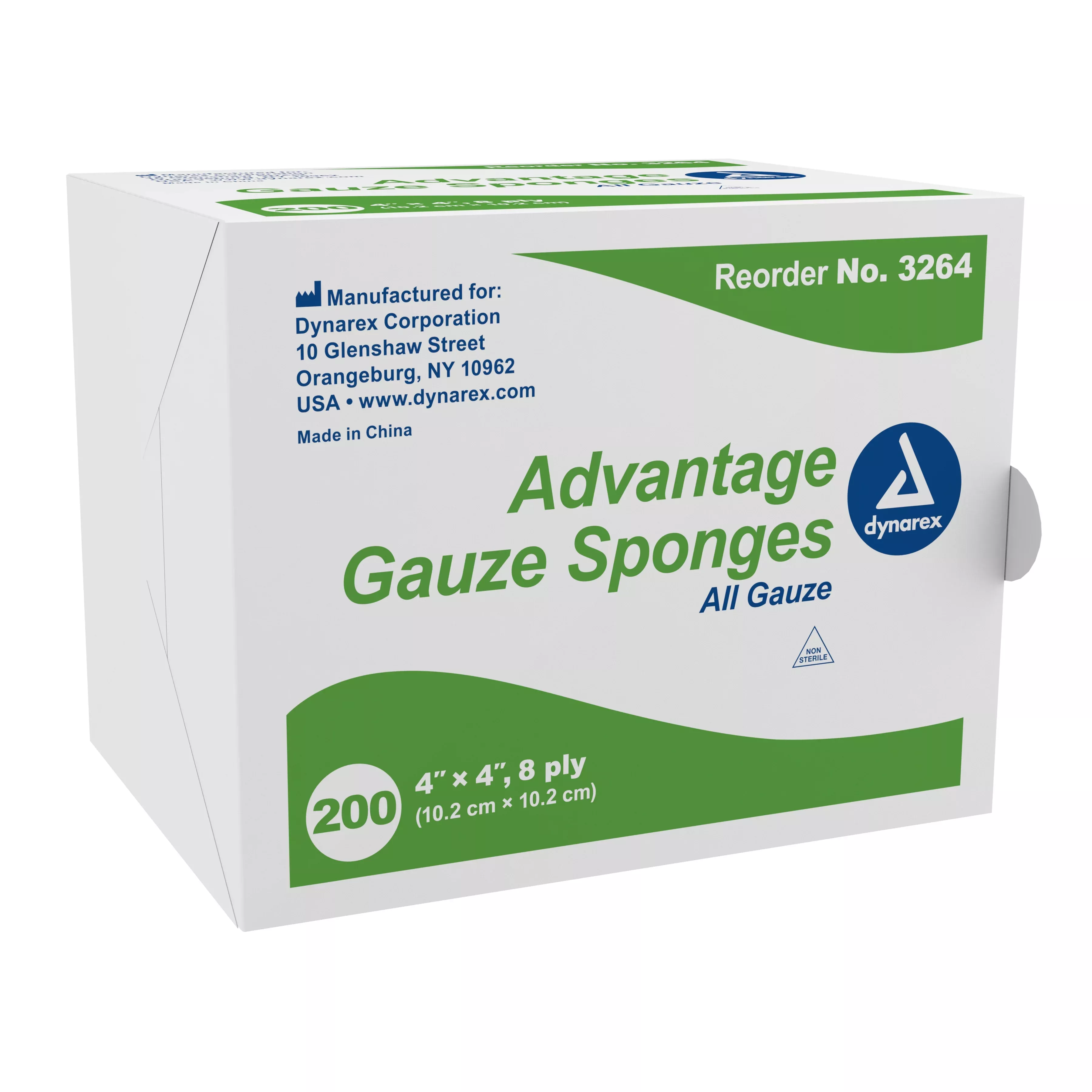 Advantage NonSterile Gauze Sponge, 4 x 4 Inch, 1 Pack