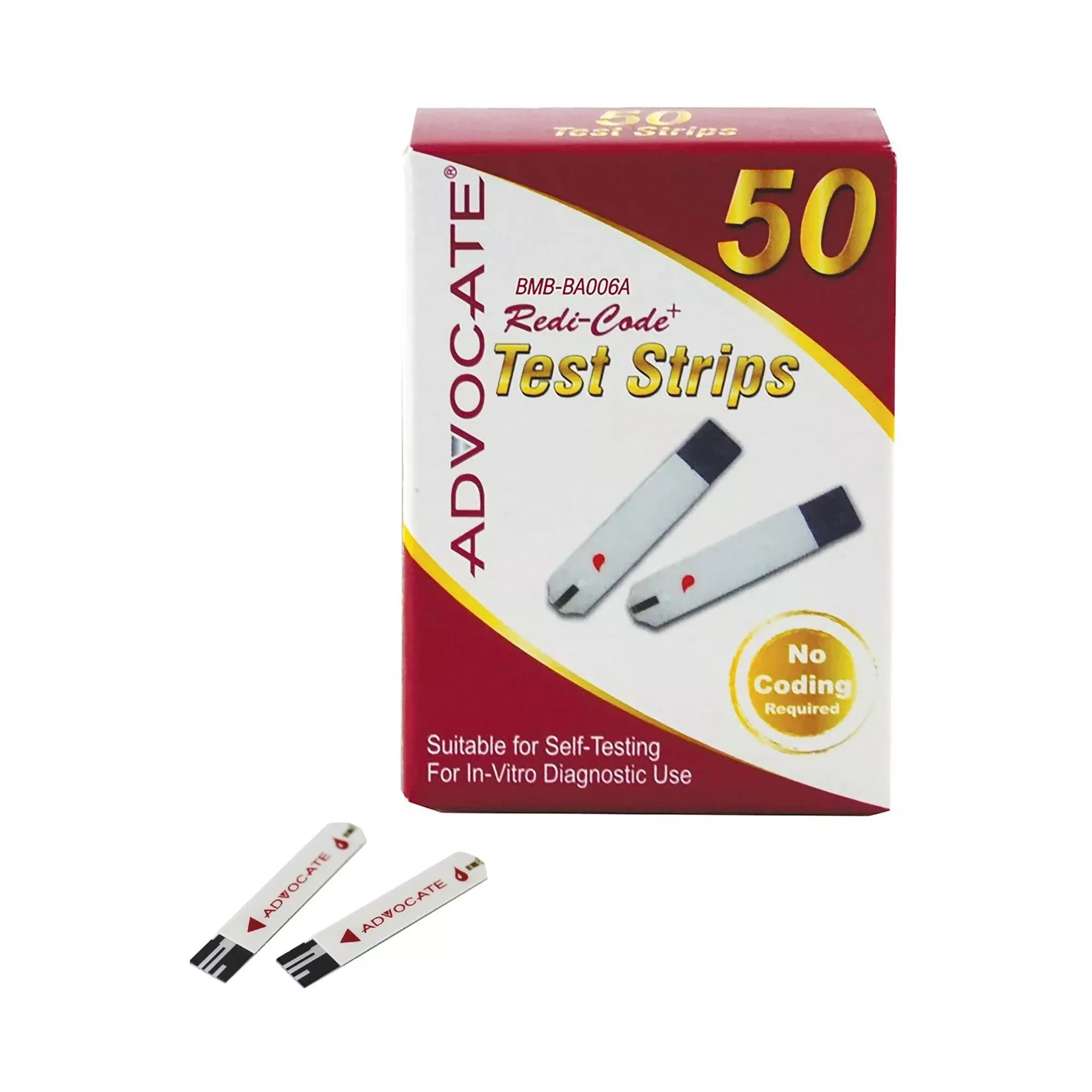 Advocate Redi-Code Plus Blood Glucose Test Strips, 1 Pack of 20
