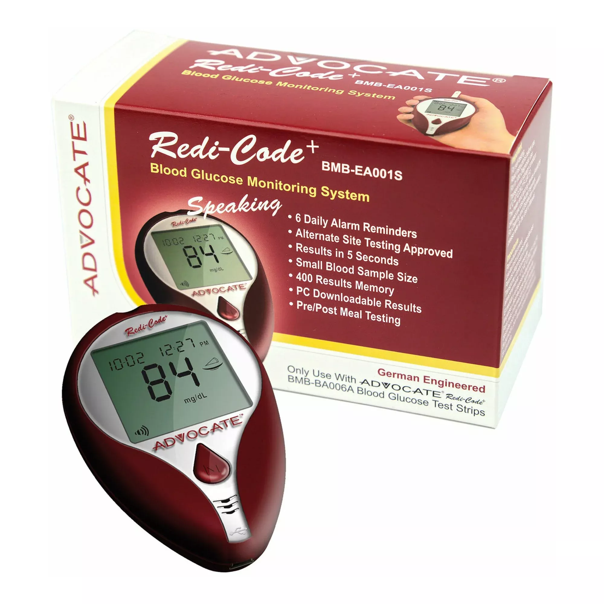 Advocate Redi-Code Plus Non-Speaking Gluscose Meter Kit, 1 Each