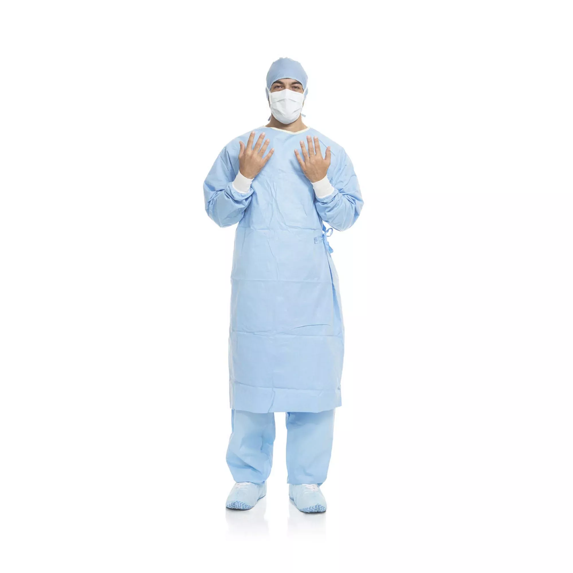 AERO BLUE Surgical Gown with Towel, X-Large, 1 Case of 30