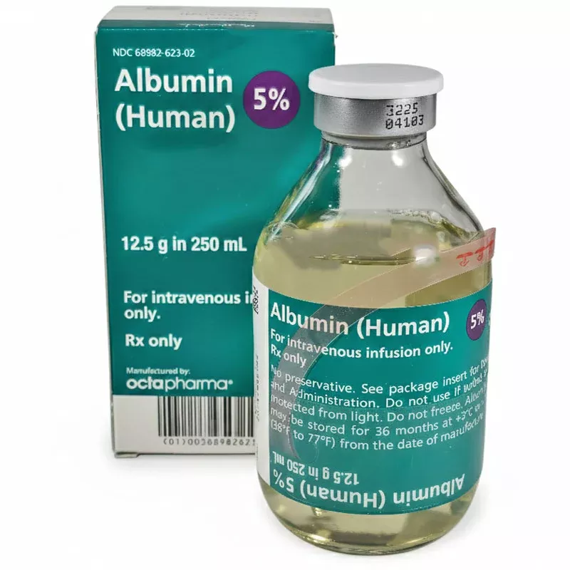 Albumin (Human) 5% in 50 mL IV Solution Vial 250 mL (Rx)