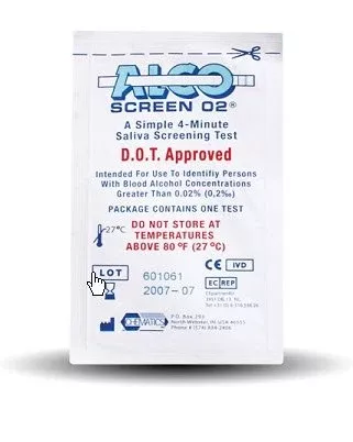 Alco-Screen .02 Rapid Test, 1 Box of 24