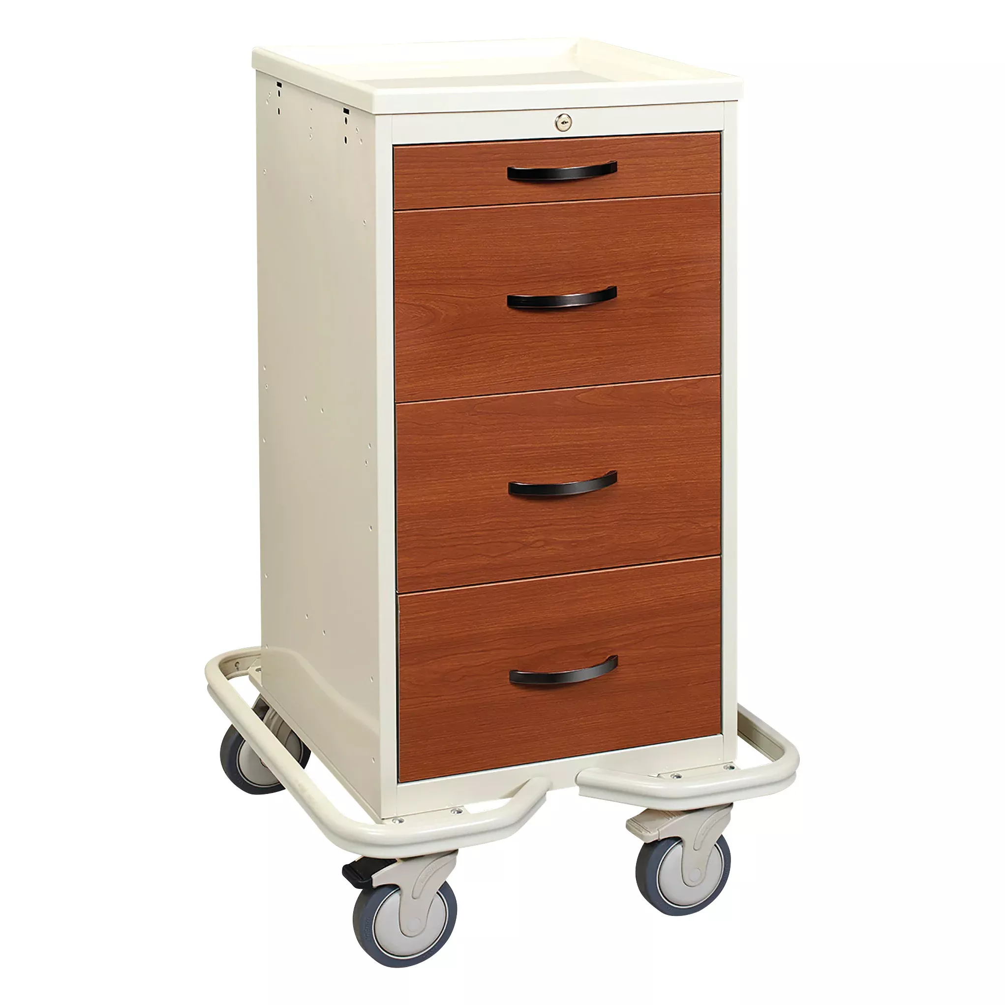 AliMed Mini Series 4-Drawer Wood-Look Tower Cart