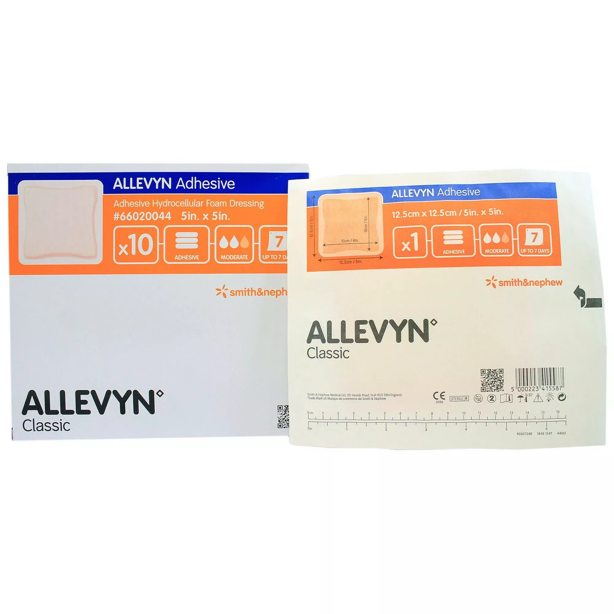Allevyn Adhesive with Border Foam Dressing, 5 x 5 Inch, 1 Each
