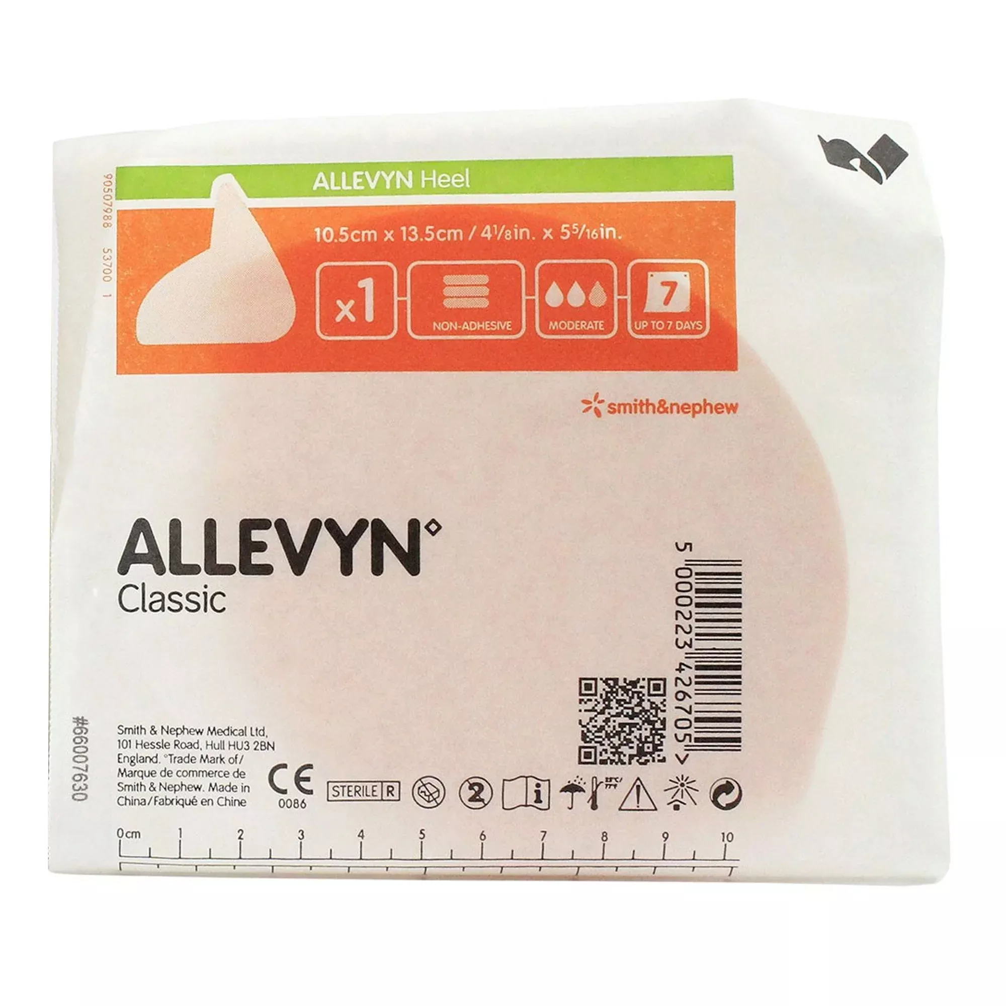 Allevyn Nonadhesive without Border Foam Dressing, 4½ x 5½ Inch, 1 Box of 5
