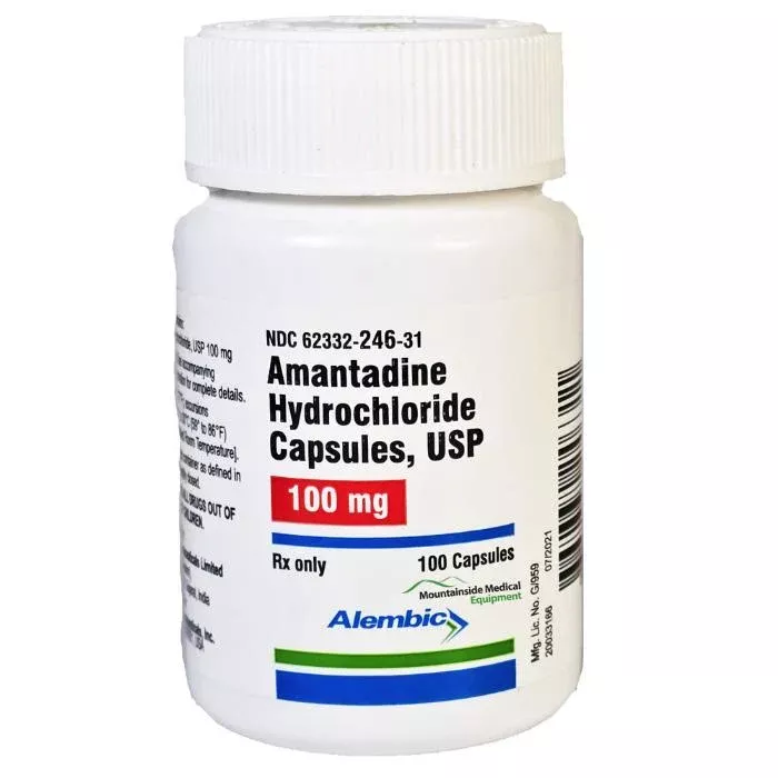 Amantadine Hydrochloride 100 mg Capsules 100 Count (Rx)