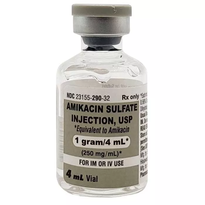 Amikacin Sulfate Injection 250 mg/mL Single Dose Vials 4 mL x 10/Box (RX)