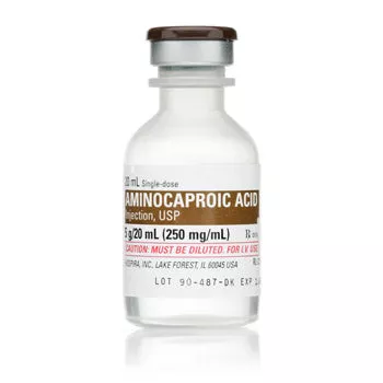 Aminocaproic Acid Injection 250 mg /mL Single-Dose Vial 20 mL x 25/Tray (RX)