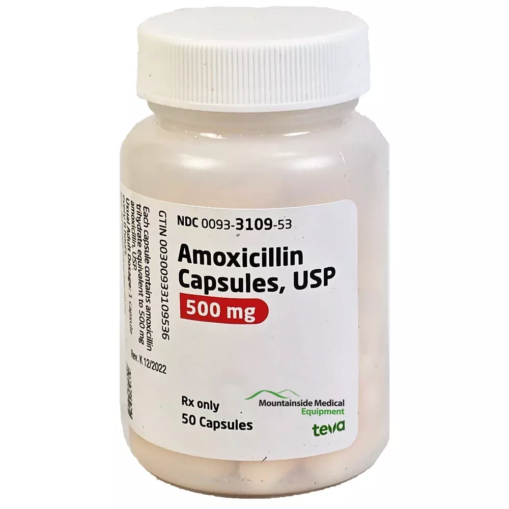Amoxicillin 500mg Capsules by Teva 50 Count (RX)
