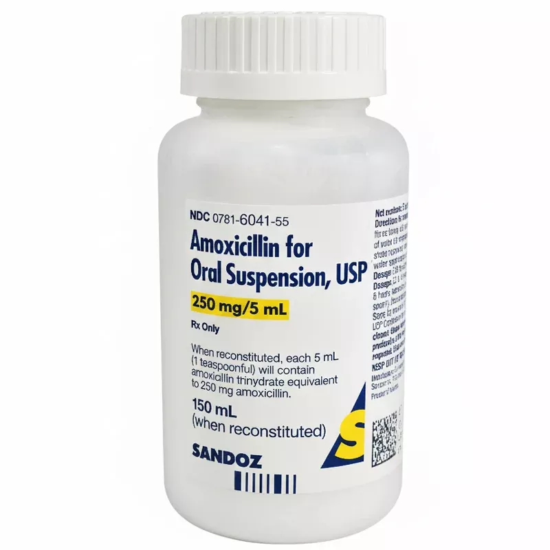 Amoxicillin Oral Suspension Liquid 250mg/5mL (150 ml) (Rx)