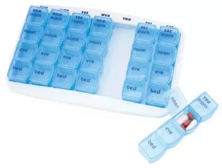 Apex-Carex MediChest™ Pill Organizer, 1 x 5-1/4 x 8-13/50 Inch, 1 Each