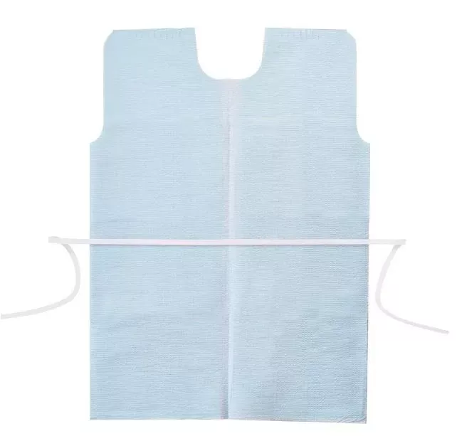 Apex™ Patient Exam Gown, Medium/Large, Blue, 1 Case of 50