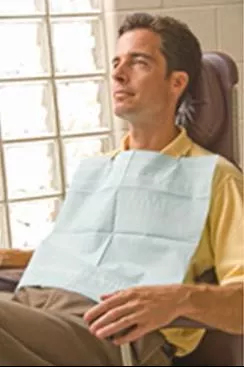 Aqua-Gard Blue Dental Bib, 16-1/2 x 19 Inch, 1 Case of 500
