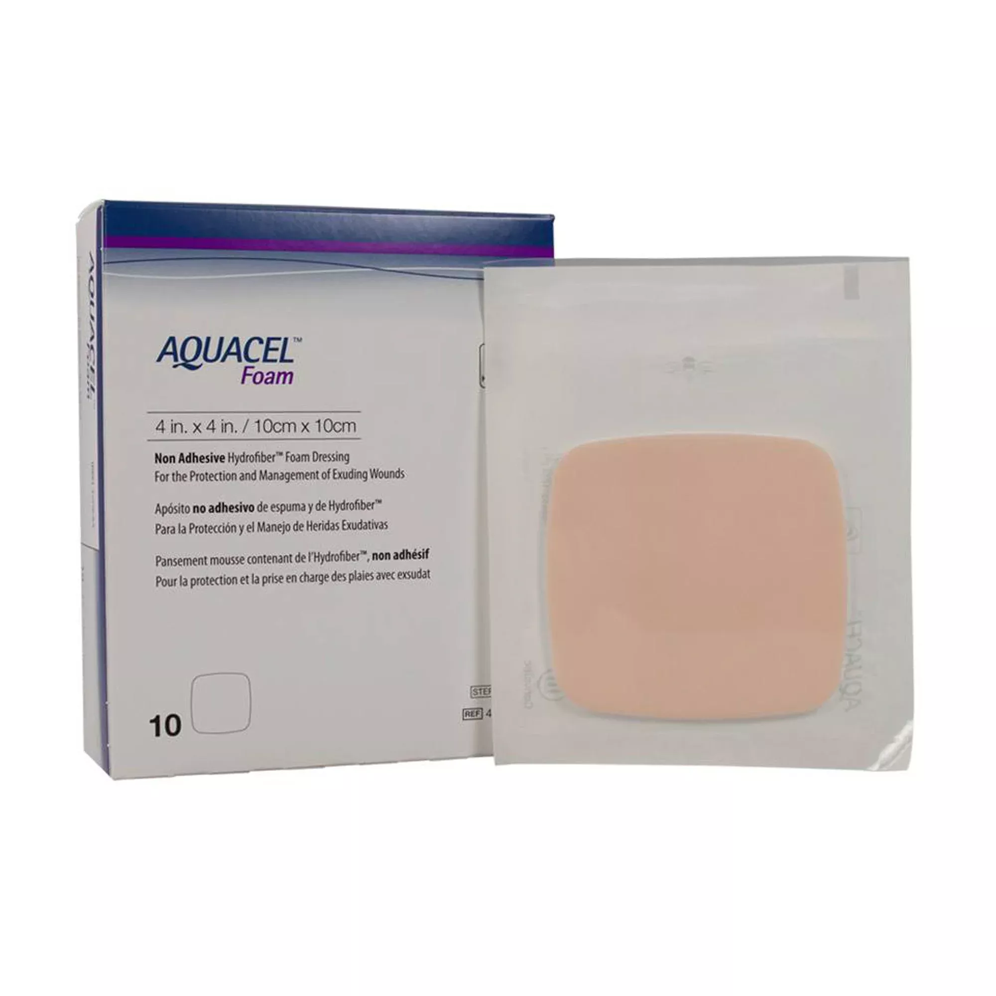 Aquacel Nonadhesive without Border Foam Dressing, 4 x 4 Inch, 1 Each