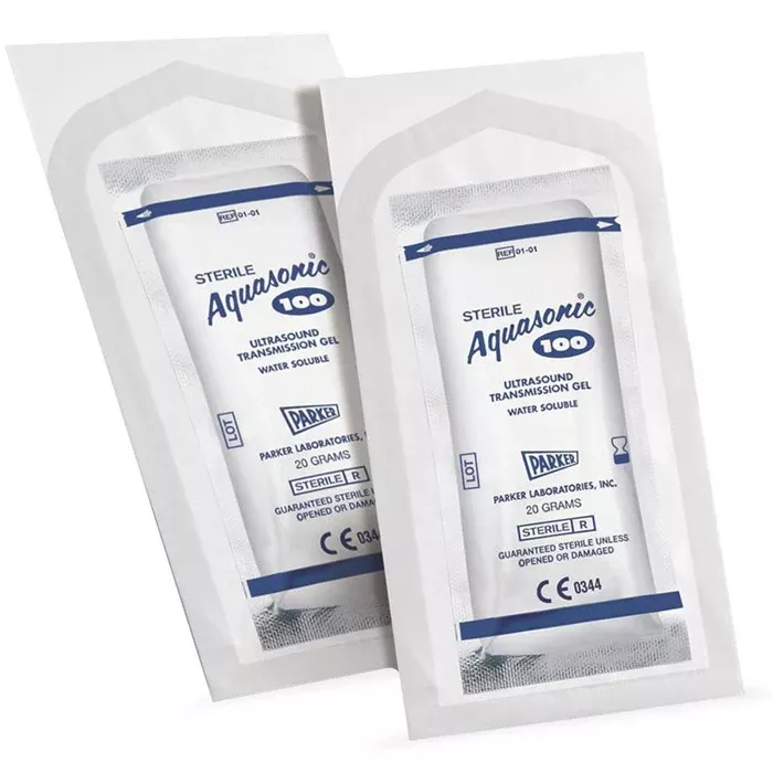 Aquasonic Ultrasound Gel High Viscosity 20 Gram Foil Packets, Sterile 48/Box