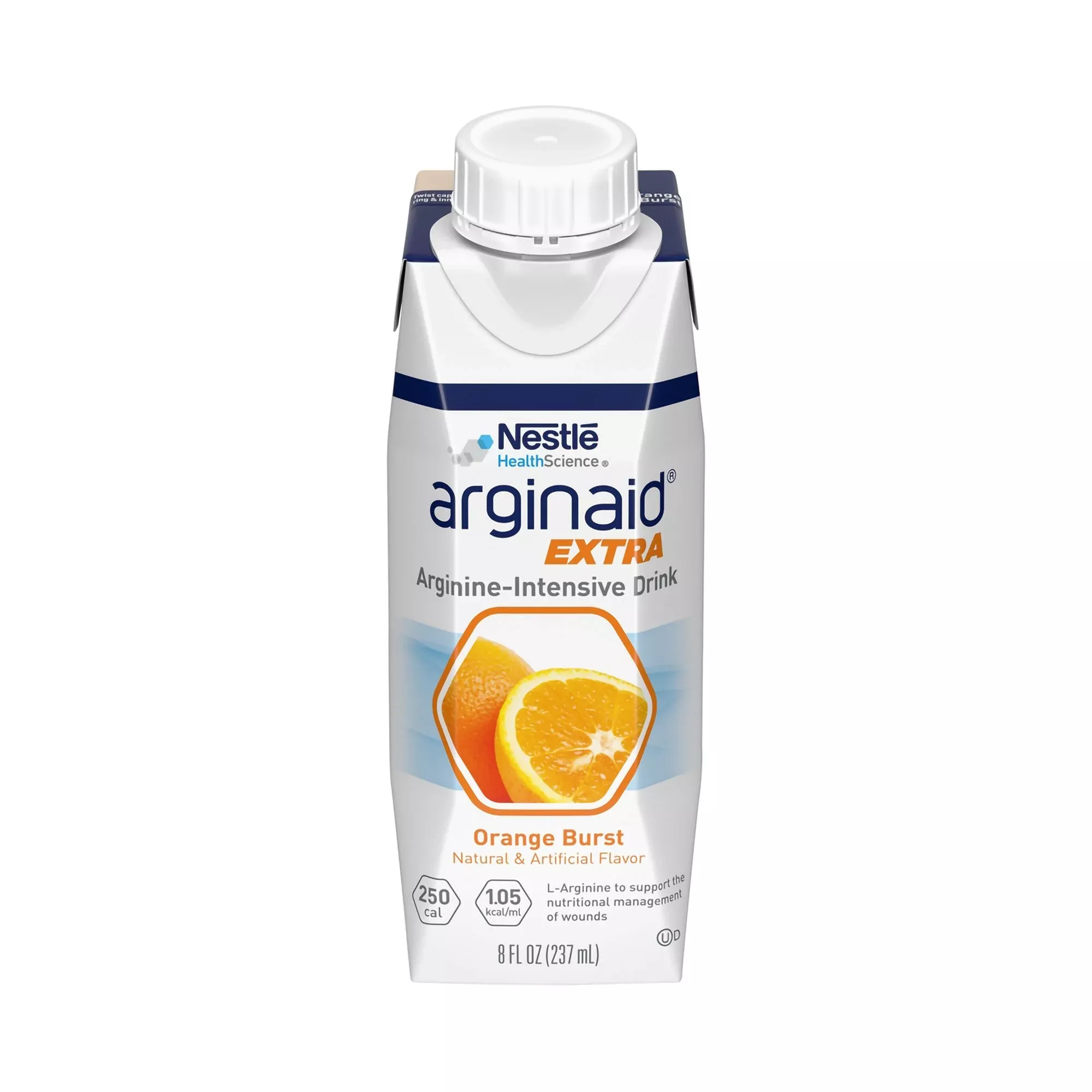 Arginaid Extra Orange Arginine Supplement, 8-ounce Tetra Brik, 1 Each