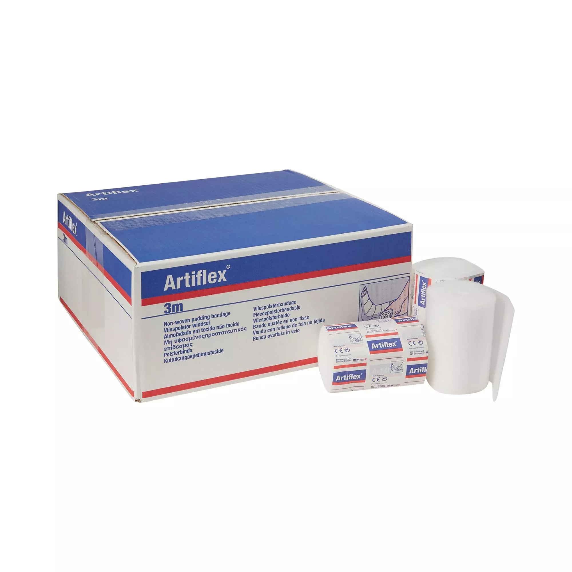 Artiflex White Polyester / Polypropylene / Polyethylene Undercast Padding Bandage, 10 Centimeter x 3 Meter, 1 Each