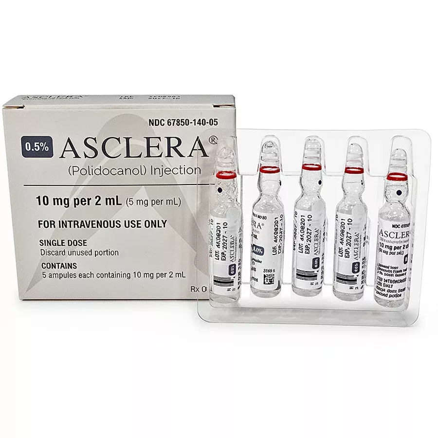 Asclera Polidocanol Injection 0.5% (5 Ampules Containing 10 mg Per 2 mL) (Rx)