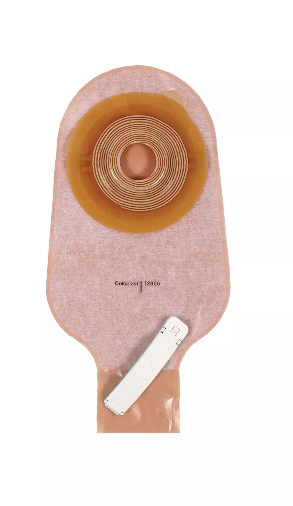 Assura One-Piece Drainable Transparent Ileostomy Pouch, 10 Inch Length, 10 to 55 mm Stoma, 1 Box of 10