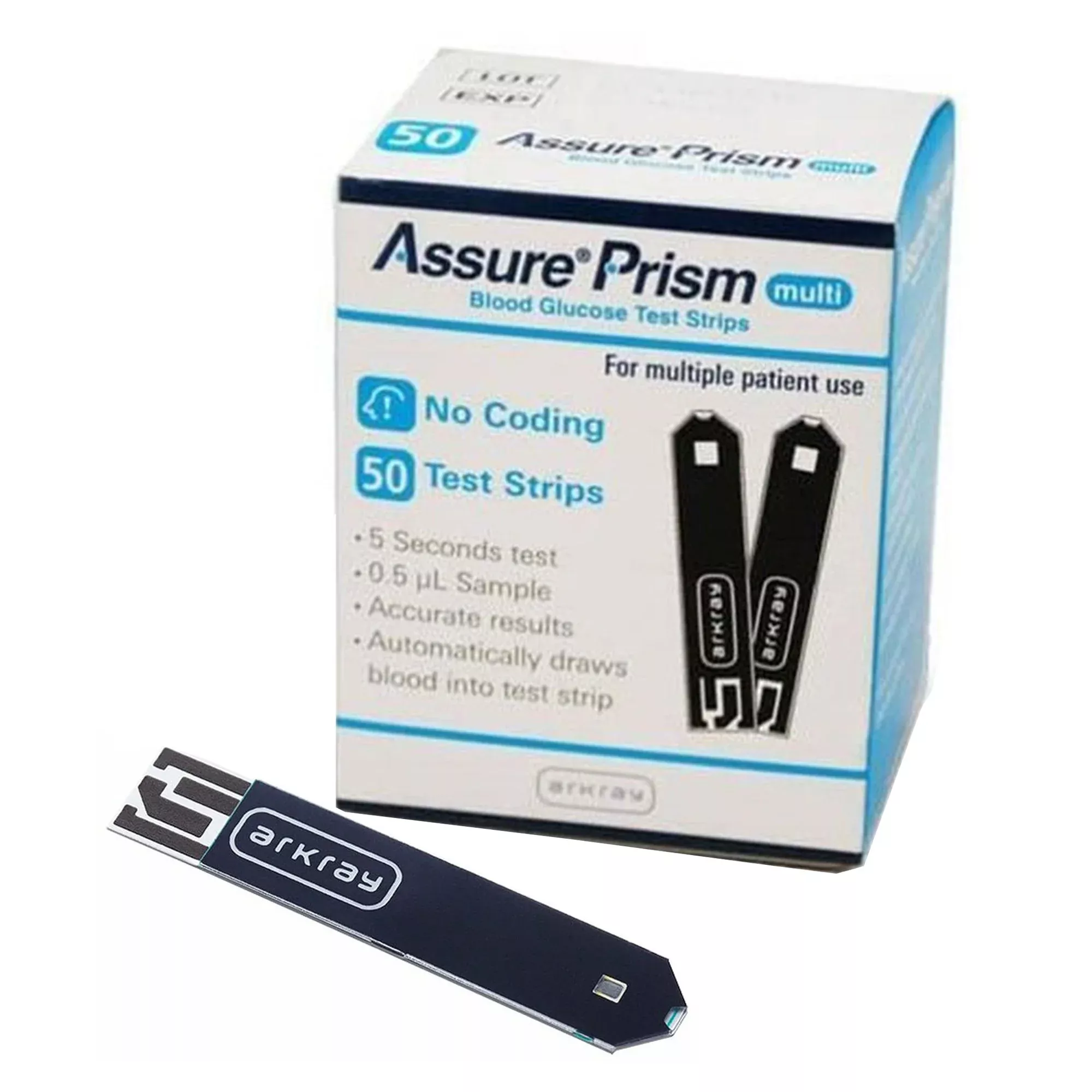 Assure Prism Multi Blood Glucose Test Strips, 1 Box of 50
