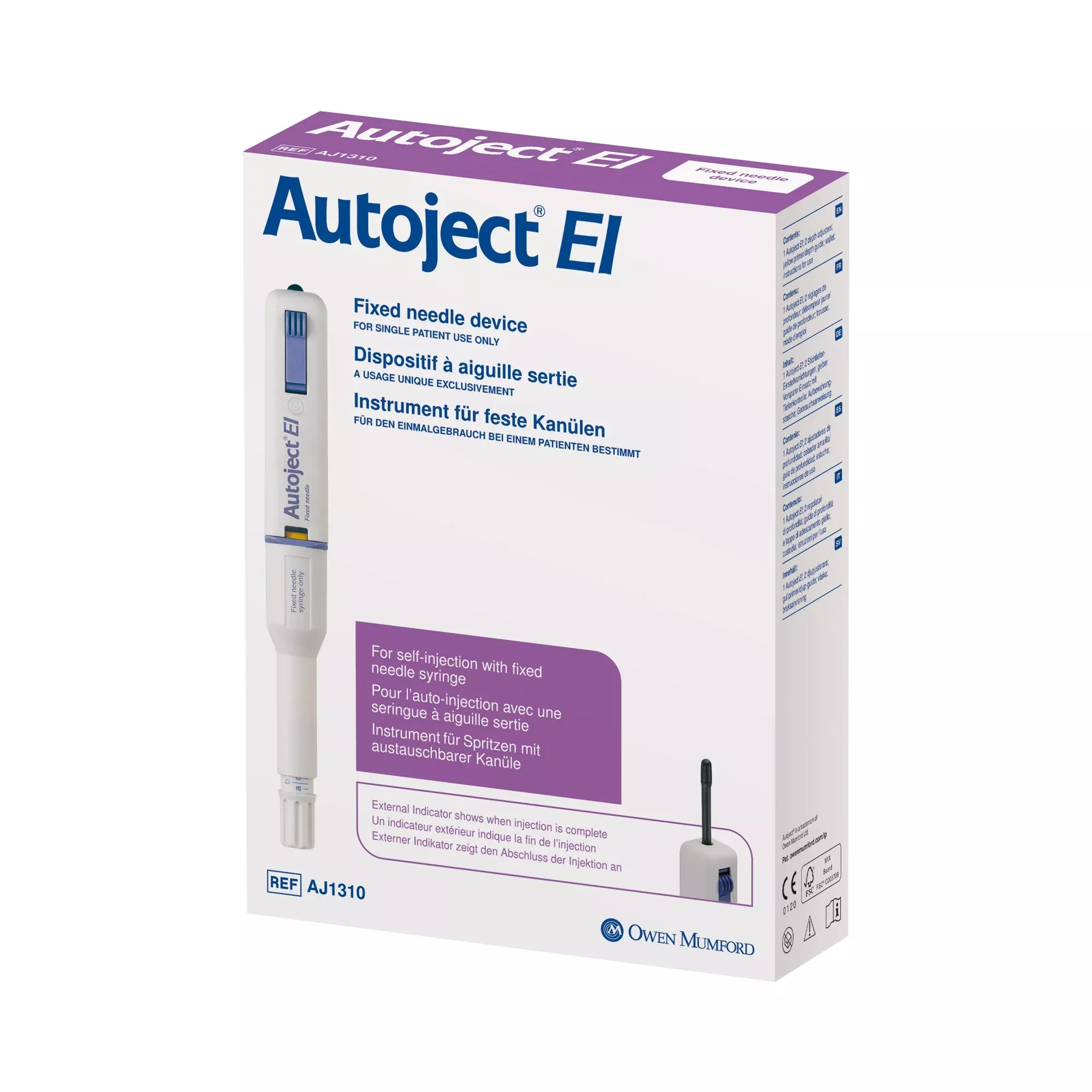 Autoject EI Reusable Automatic Self Injection Device, 1 Box