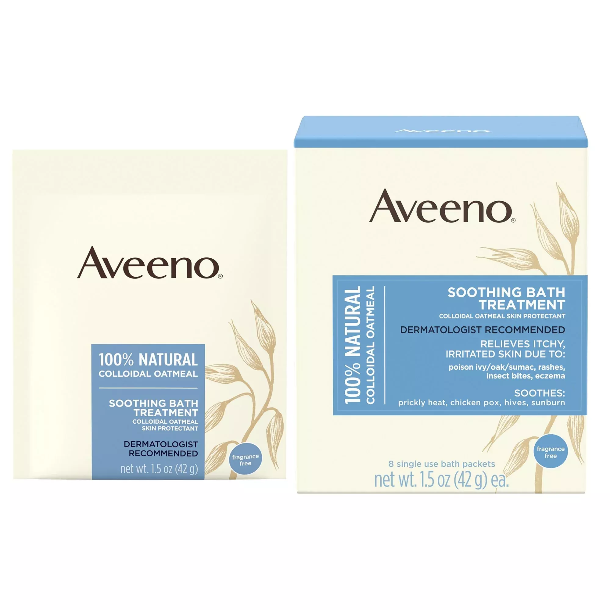 Aveeno Soothing Oatmeal Bath Treatment, 1.5 oz. Packet, 1 Case of 192