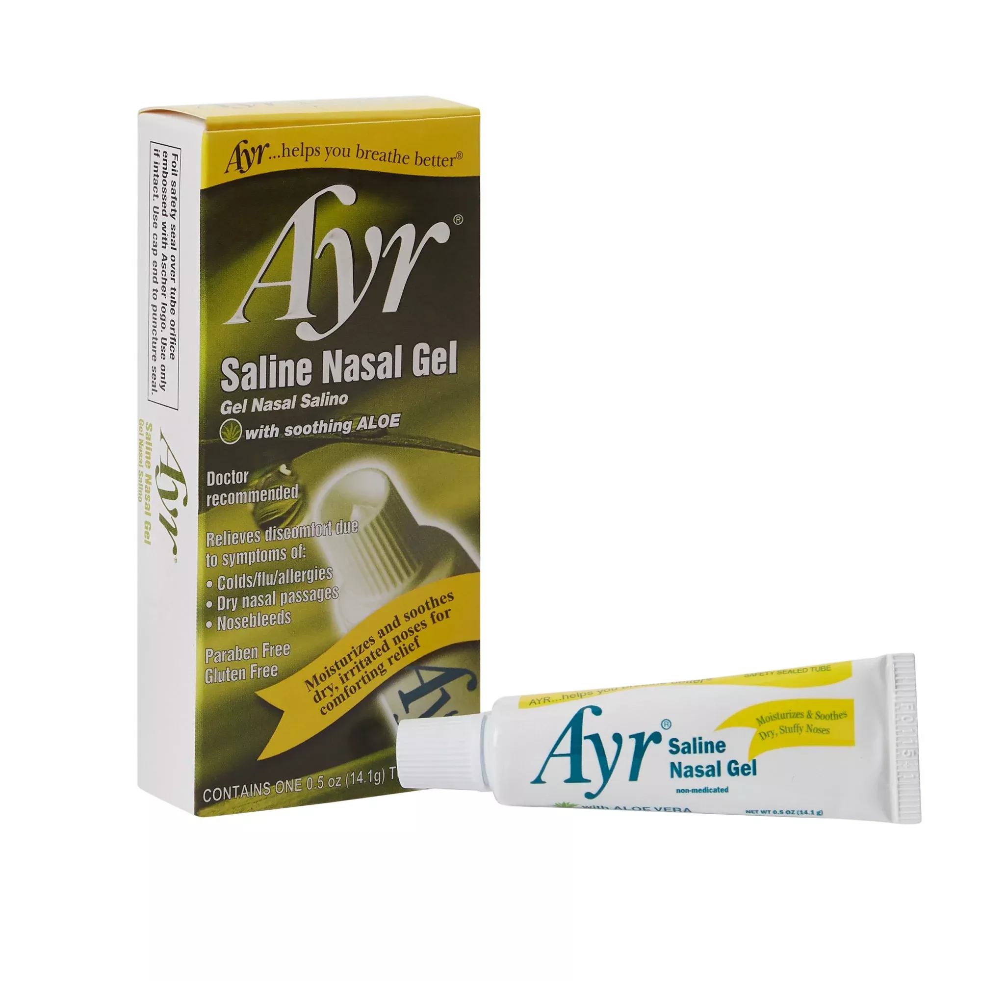 Ayr Saline Gel Nasal Moisturizer, 0.5 oz. Tube, 1 Each
