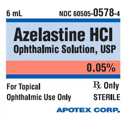 Azelastine HCL 0.5% Ophthalmic Eye Drop Solution, Sterile 6 mL (RX)