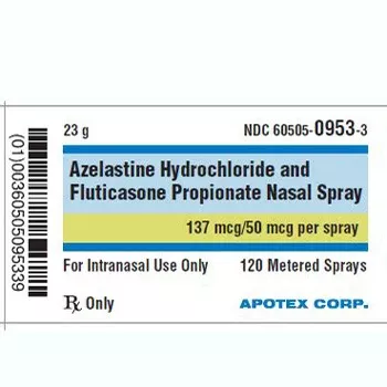 Azelastine Hydrochloride and Fluticasone Propionate Nasal Spray 137 mcg (RX)