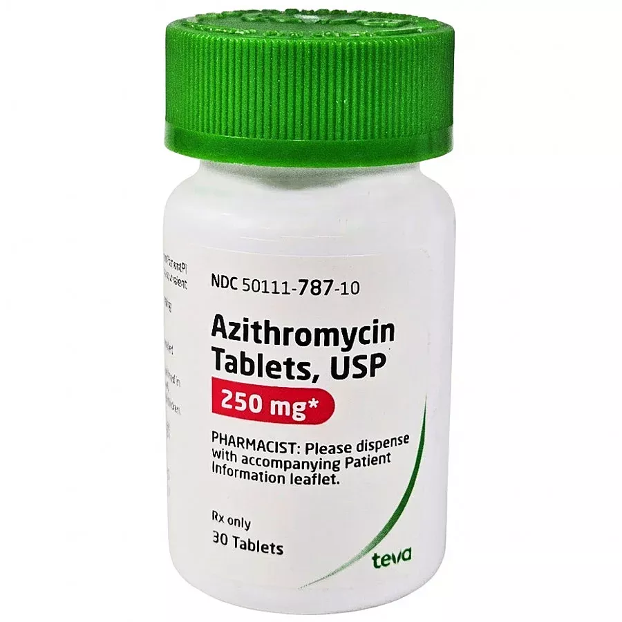 Azithromycin 250 mg Tablets by Teva Pharma 30 Count (Rx)