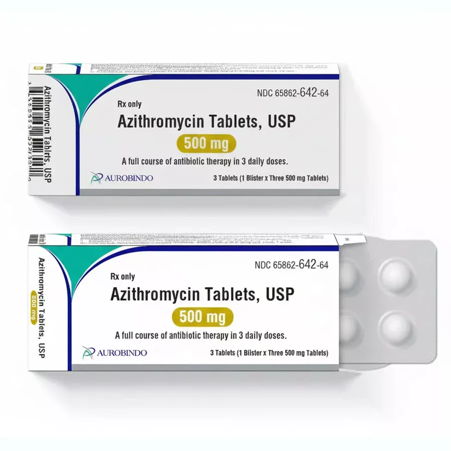 Azithromycin 500mg Tablets Antibiotic 3-Pack (Rx)