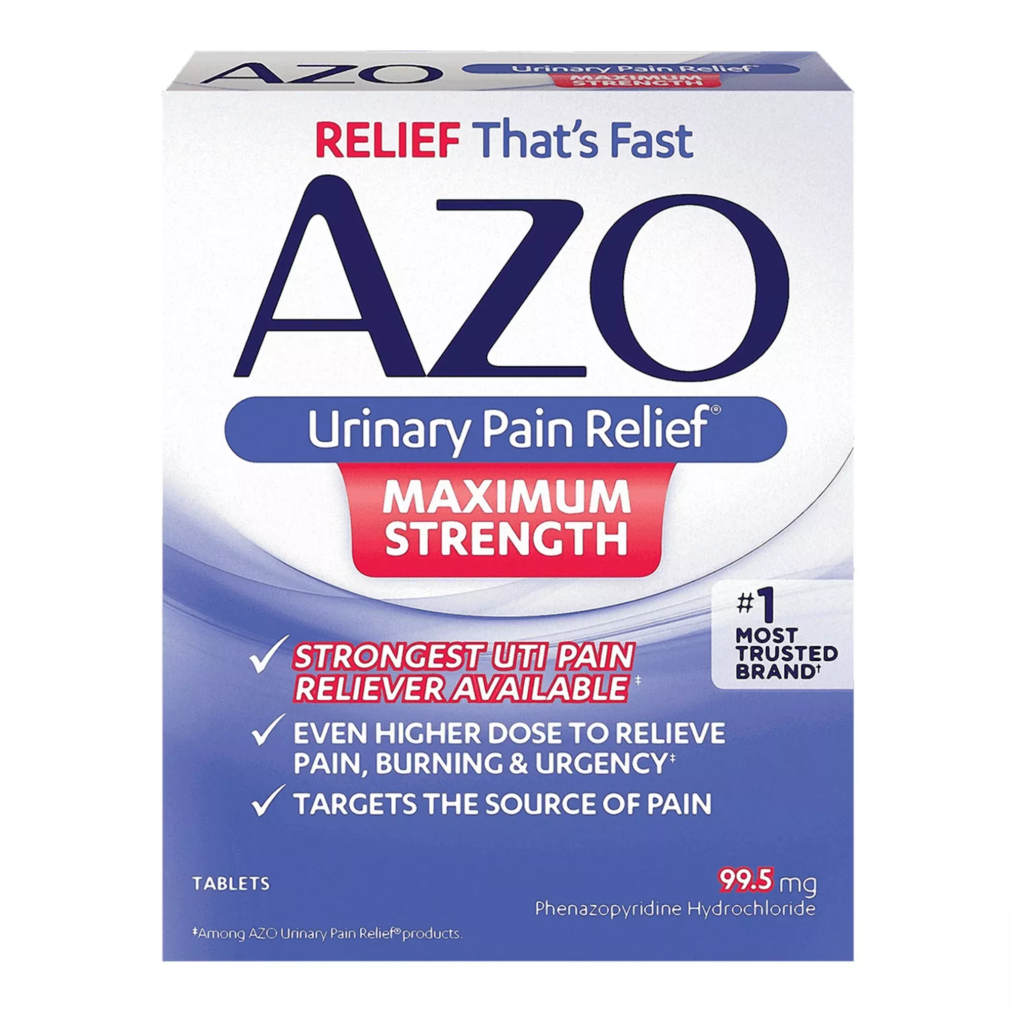 AZO Maximum Strength Phenazopyridine Urinary Pain Relief, 1 Box