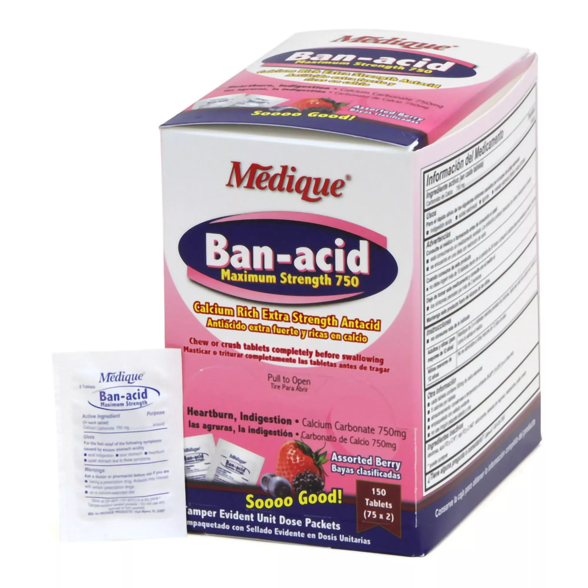 Ban-Acid Calcium Carbonate Antacid, 1 Box