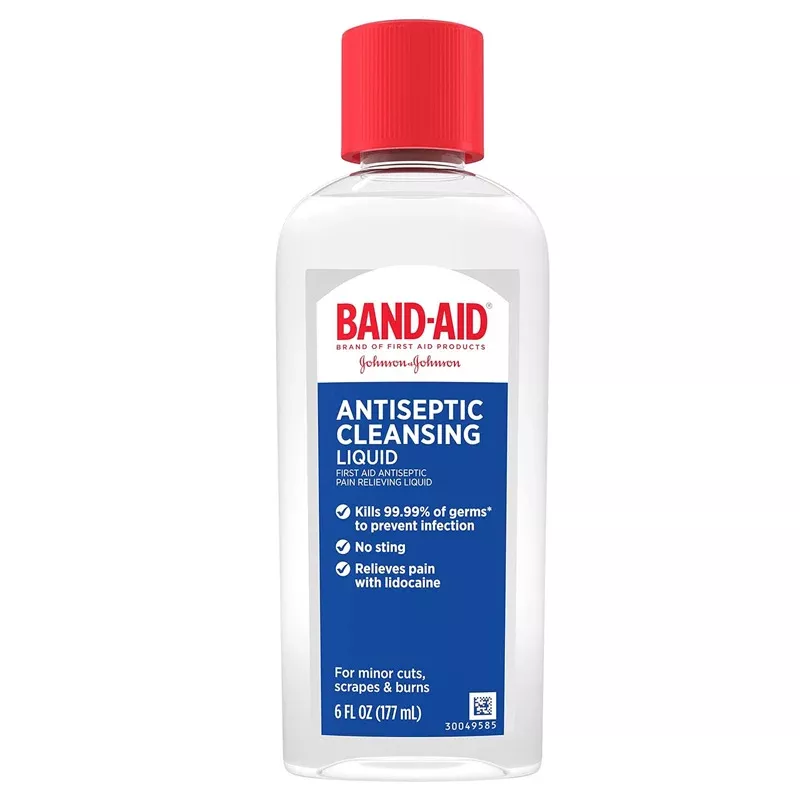 Band-Aid Antiseptic Wound Cleansing Liquid with Lidocaine and Benzalkonium Chloride 6 oz