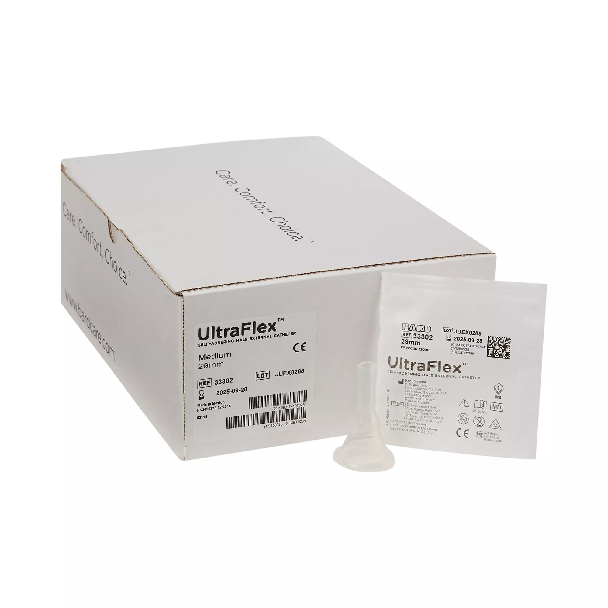 Bard UltraFlex Male External Catheter, Medium, 1 Box of 30