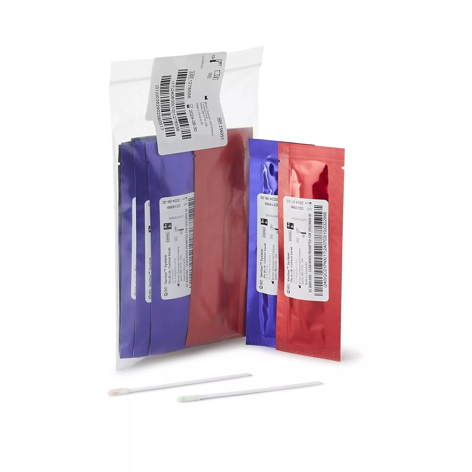 BD Veritor™ System Control Swab Set for BD Veritor™ System Reader and Flu A+B Test, 1 Each