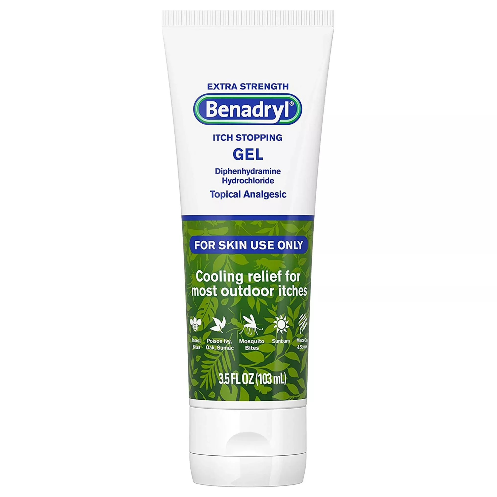 Benadryl Diphenhydramine Itch Relief Topical Gel, 3.5 oz. Tube, 1 Each